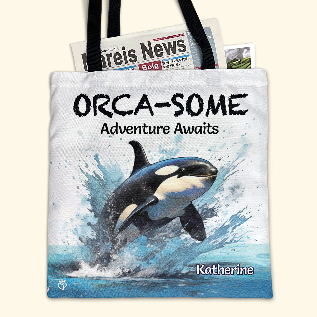 Orca-some - Personalized Tote Bag TCHN95