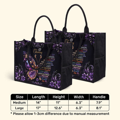 A Child Of God - Personalized Canvas Tote Bag TCVM11