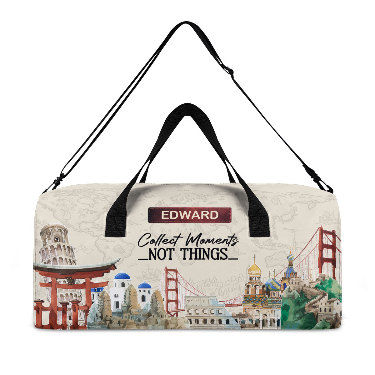 Collect Moments Not Things - Minimalist Duffle Bag TCMDBT75