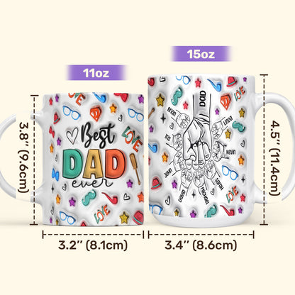 Best Dad Ever - Personalized Ceramic Coffee Mug TCCCMH840