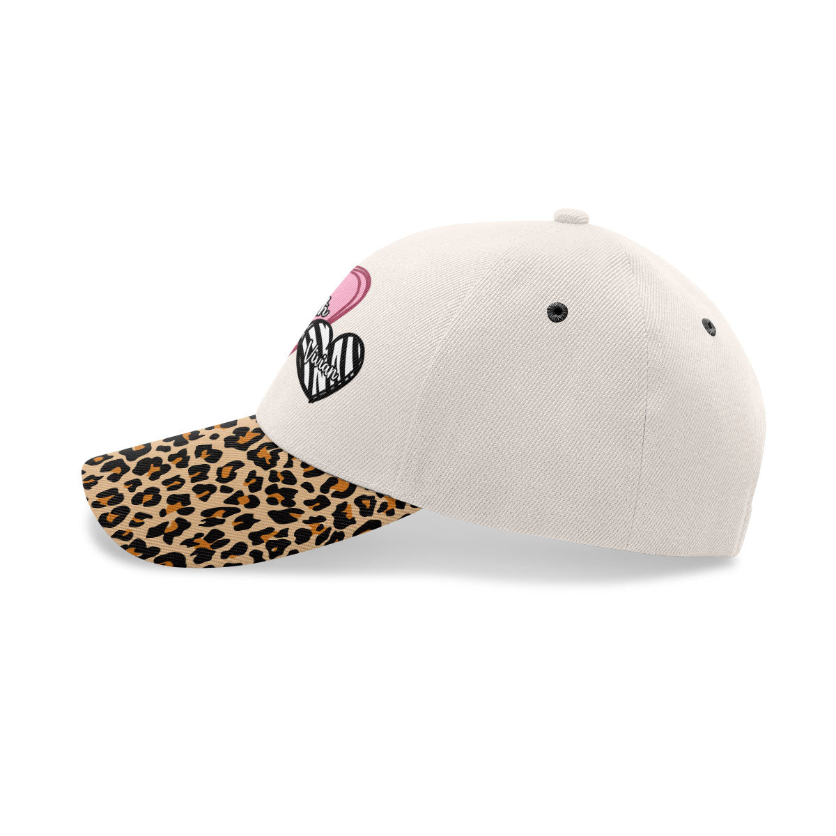 Mommy Mama Grandma Heart Leopard Pattern - Personalized Classic Cap TCCCHN41