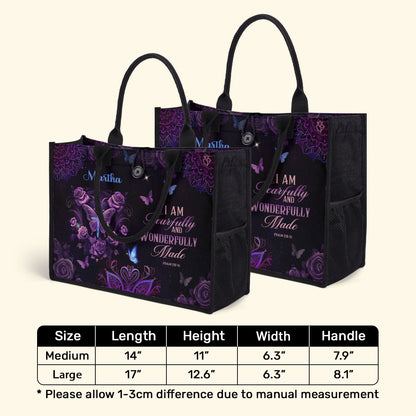 Fearfully And Wonderfully Made - Personalized Canvas Tote Bag TCVM10