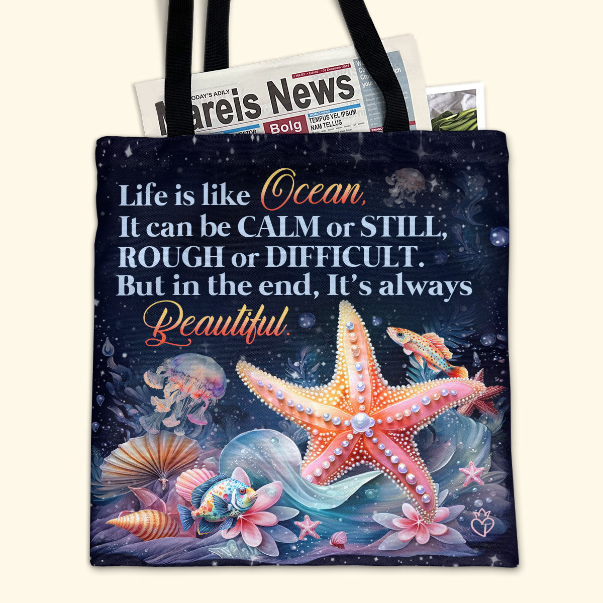 Life Is Like Ocean - Beautiful Tote Bag TCM23