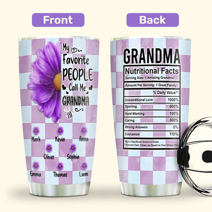 My Favorite People Call Me Grandma 20oz, 30oz, 40oz Personalized Tumbler TCSSTT47