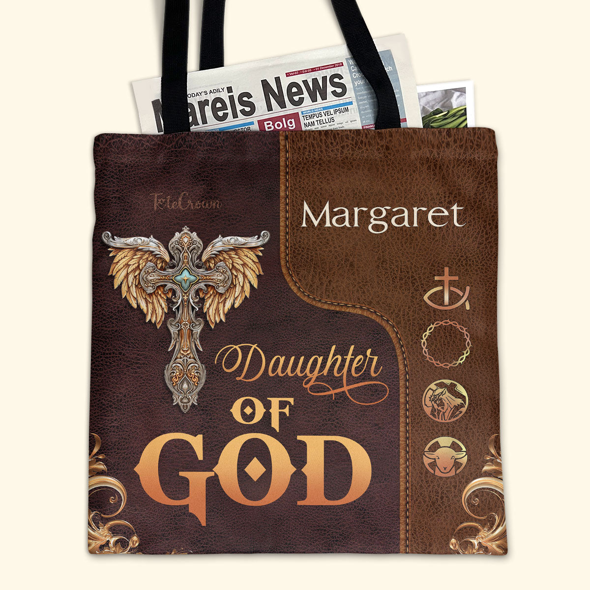 Daughter Of God  - Personalized Tote Bag TCM09