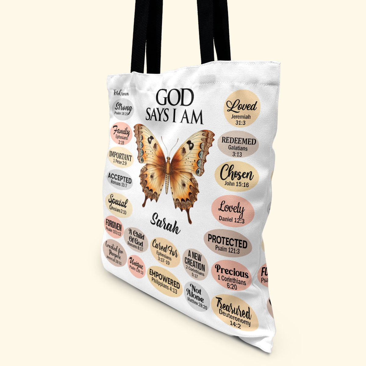 God Says I Am - Personalized Tote Bag TCH01