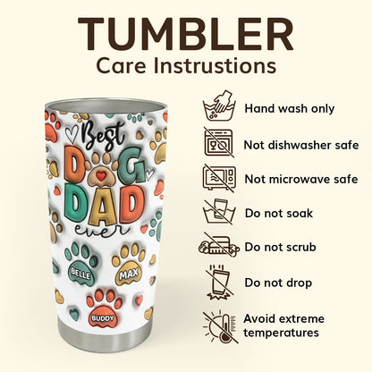 Best Dog Dad 20oz, 30oz, 40oz Personalized Tumbler TCSSTH841