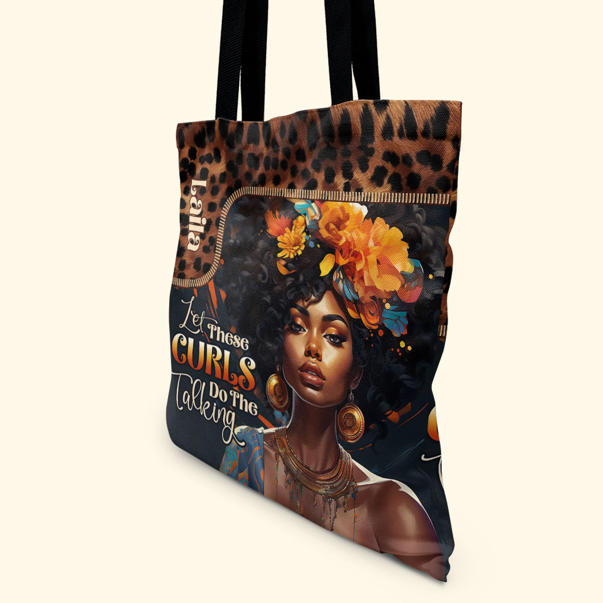 Let These Curls Do The Talking  - Personalized Tote Bag TCM20