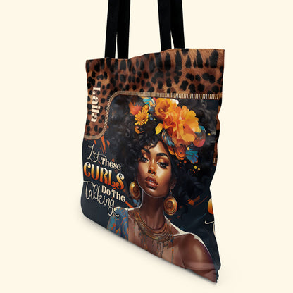 Let These Curls Do The Talking  - Personalized Tote Bag TCM20