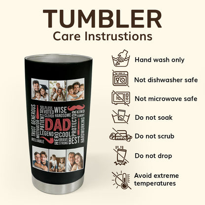 Dad Hero Handsome 20oz, 30oz, 40oz Personalized Tumbler TCSSTT44