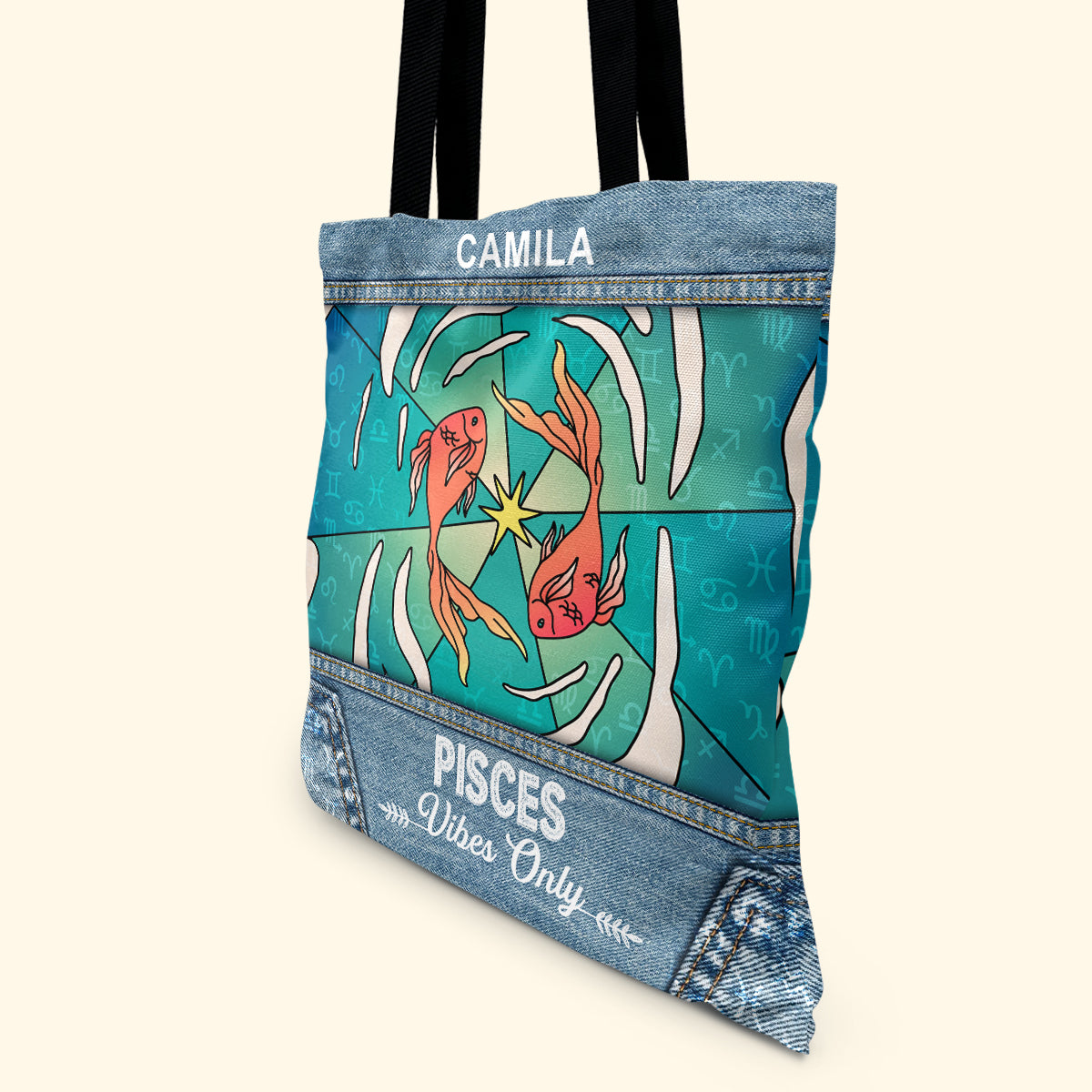 Horoscope Vibes Only - Personalized Tote Bag TCTBT80