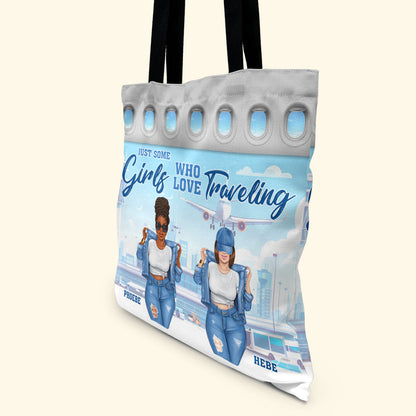 Just A Girl Who Loves Traveling - Personalized Tote Bag TCTBN59