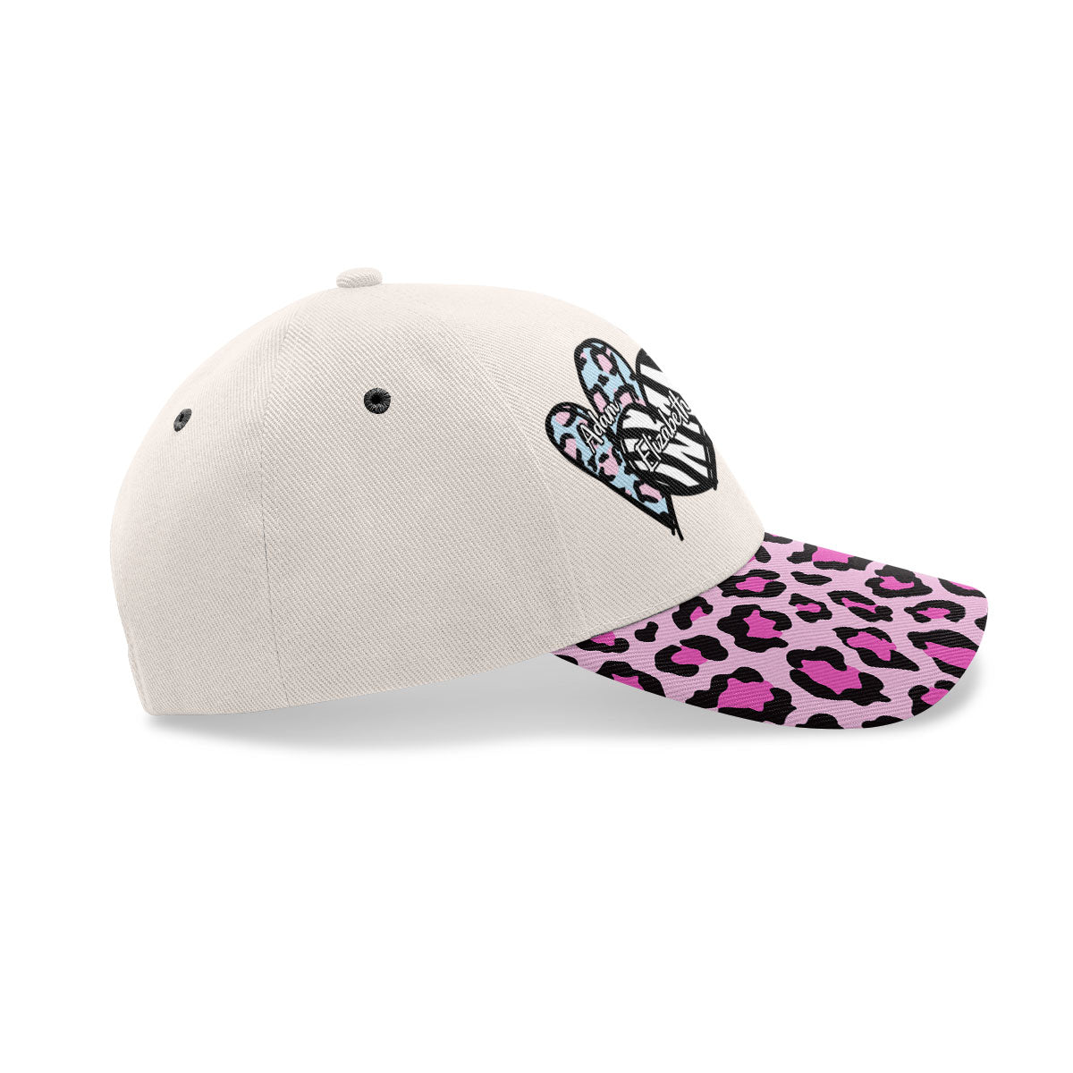 Mommy Mama Grandma Heart Leopard Pattern - Personalized Classic Cap TCCCHN41