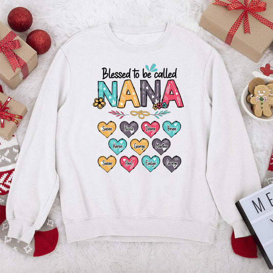 Blessed To Be Called Grandma/Mama - Personalized Sweartshirt  TC2DUSHN21