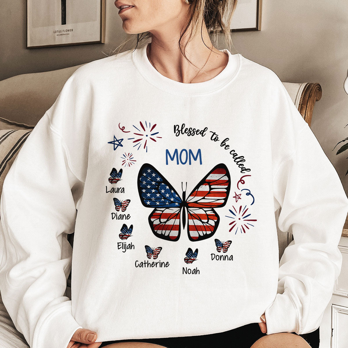 Blessed To Be Called Grandma/Auntie/Mom/Nana... - Personalized Sweatshirt TC2DUSHN22