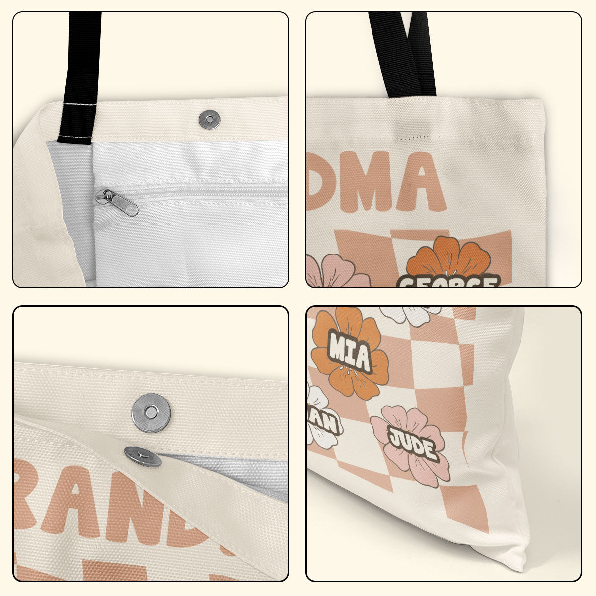 Grandma Groovy - Personalized Tote Bag TCHN29