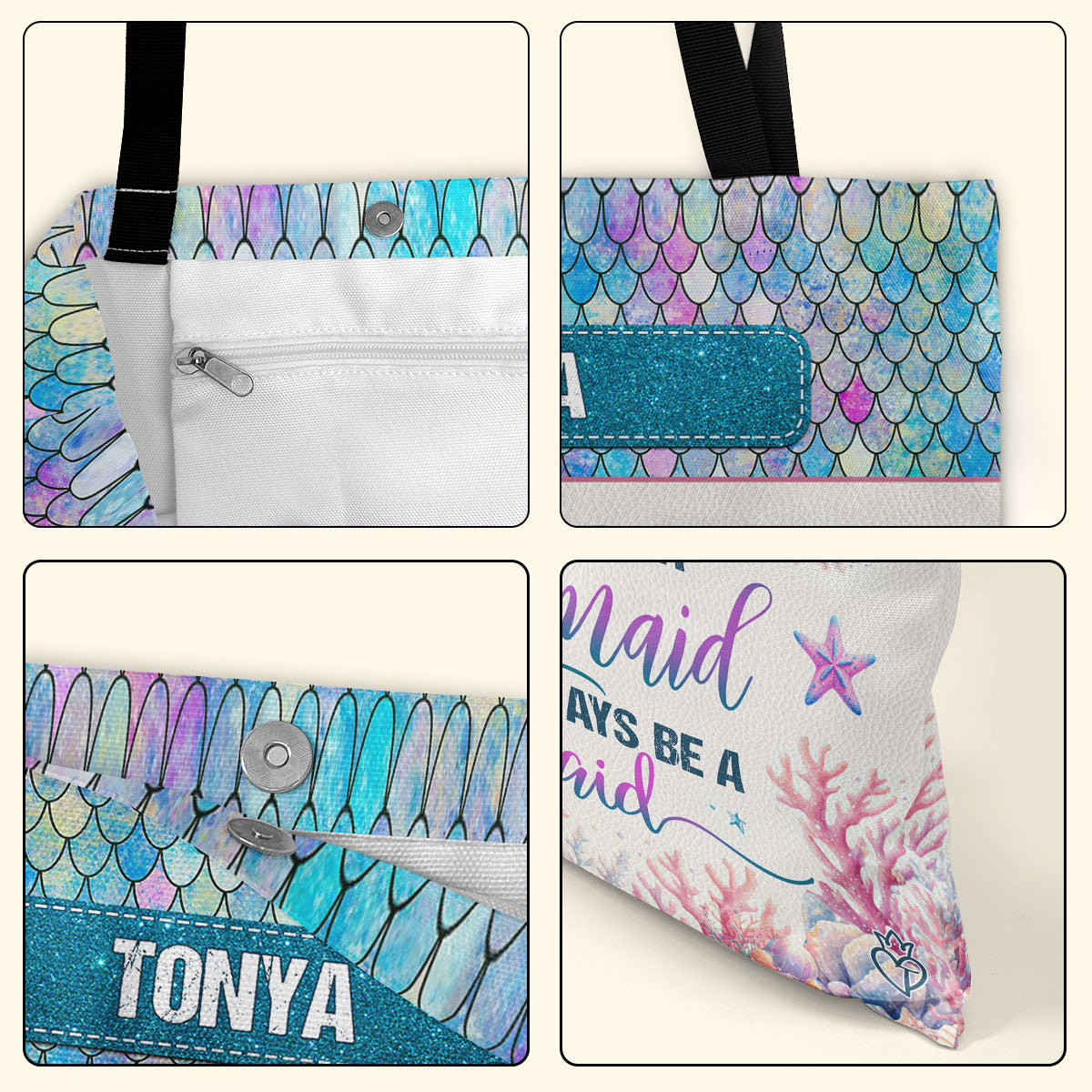 Always Be A Mermaid - Personalized Tote Bag TCM24