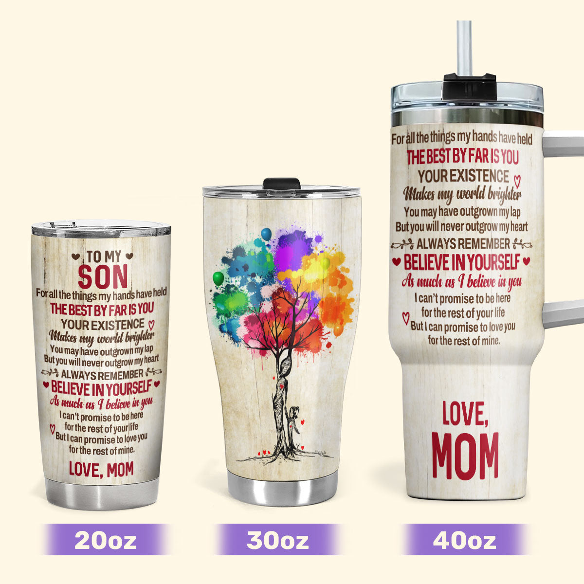 To My Son/Daughter 20oz, 30oz, 40oz Personalized Tumbler TCHN11