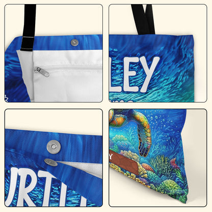 Turtley Awesome - Personalized Tote Bag TCHN93