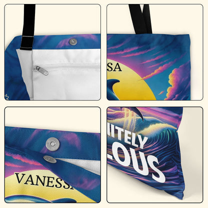 Dolphinitely Fabulous - Personalized Tote Bag TCHN94