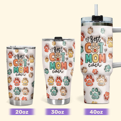 Best Cat Mom 20oz, 30oz, 40oz Personalized Tumbler TCSSTH848