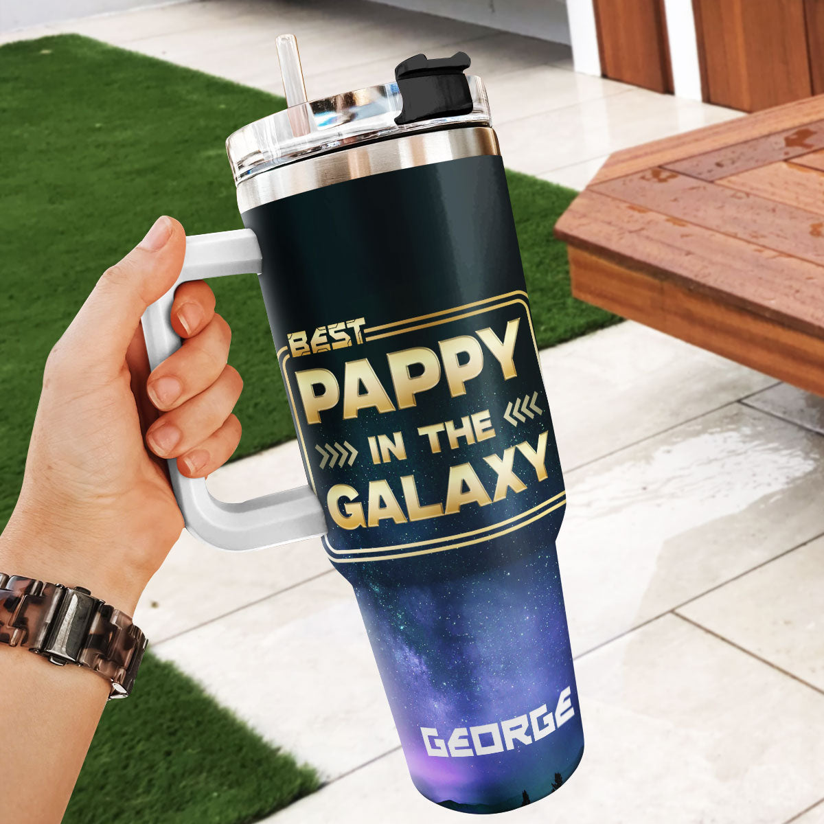 Best Dad In The Galaxy 20oz, 30oz, 40oz Personalized Tumbler TCSSTHA03