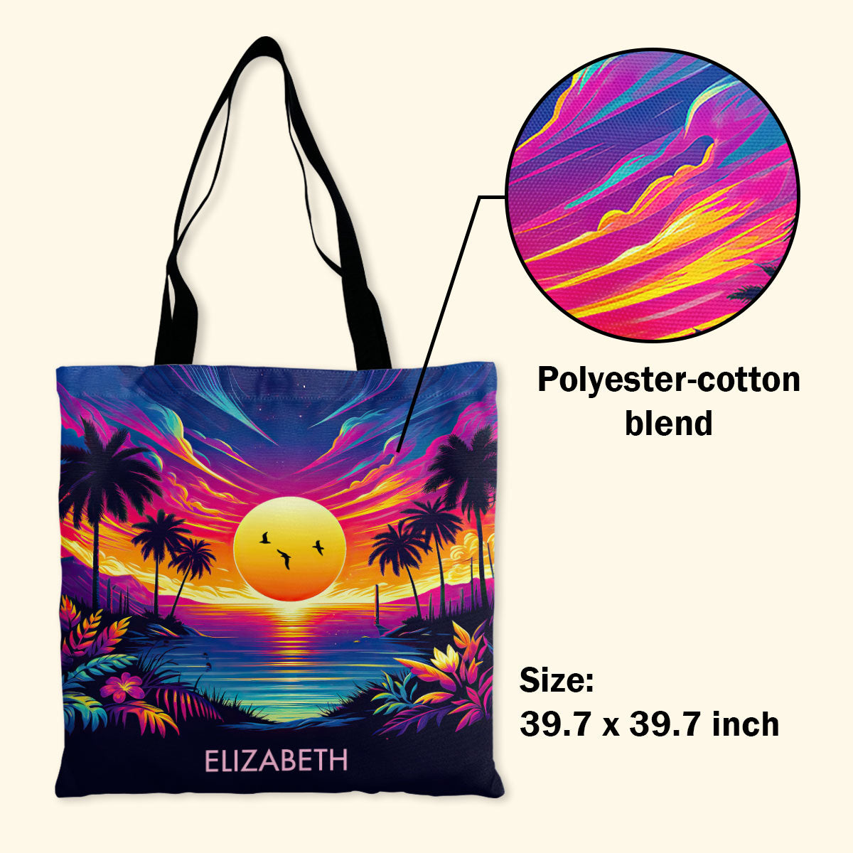 Summer Sunset Dream - Personalized Tote Bag TCTBHN37