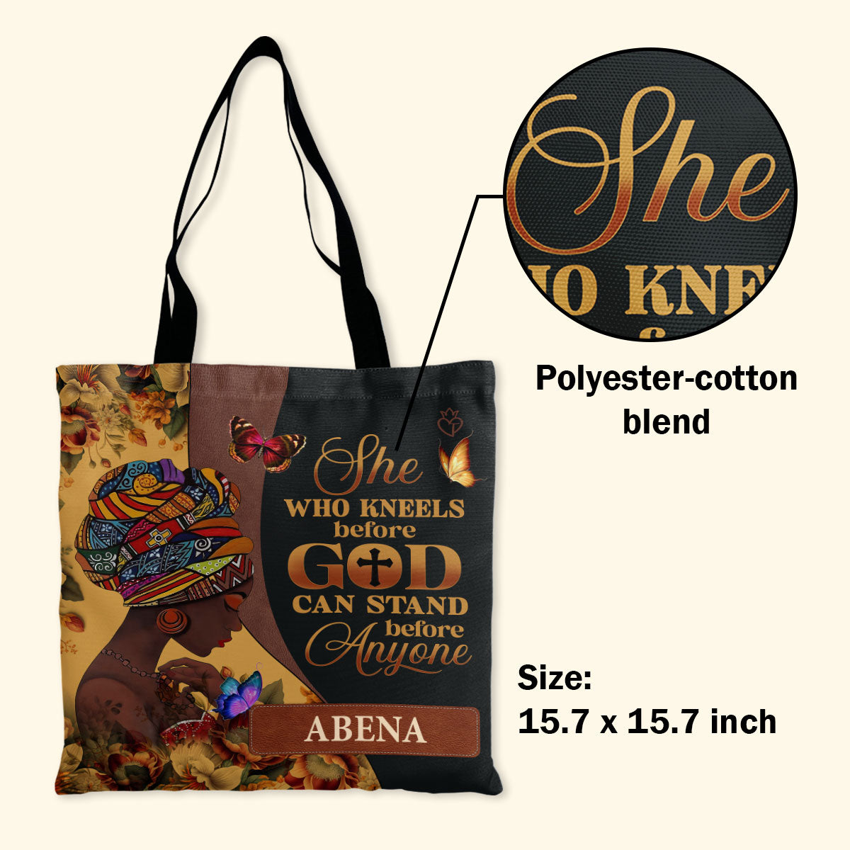 She Who Kneels Before God - Personalized Tote Bag TCM14