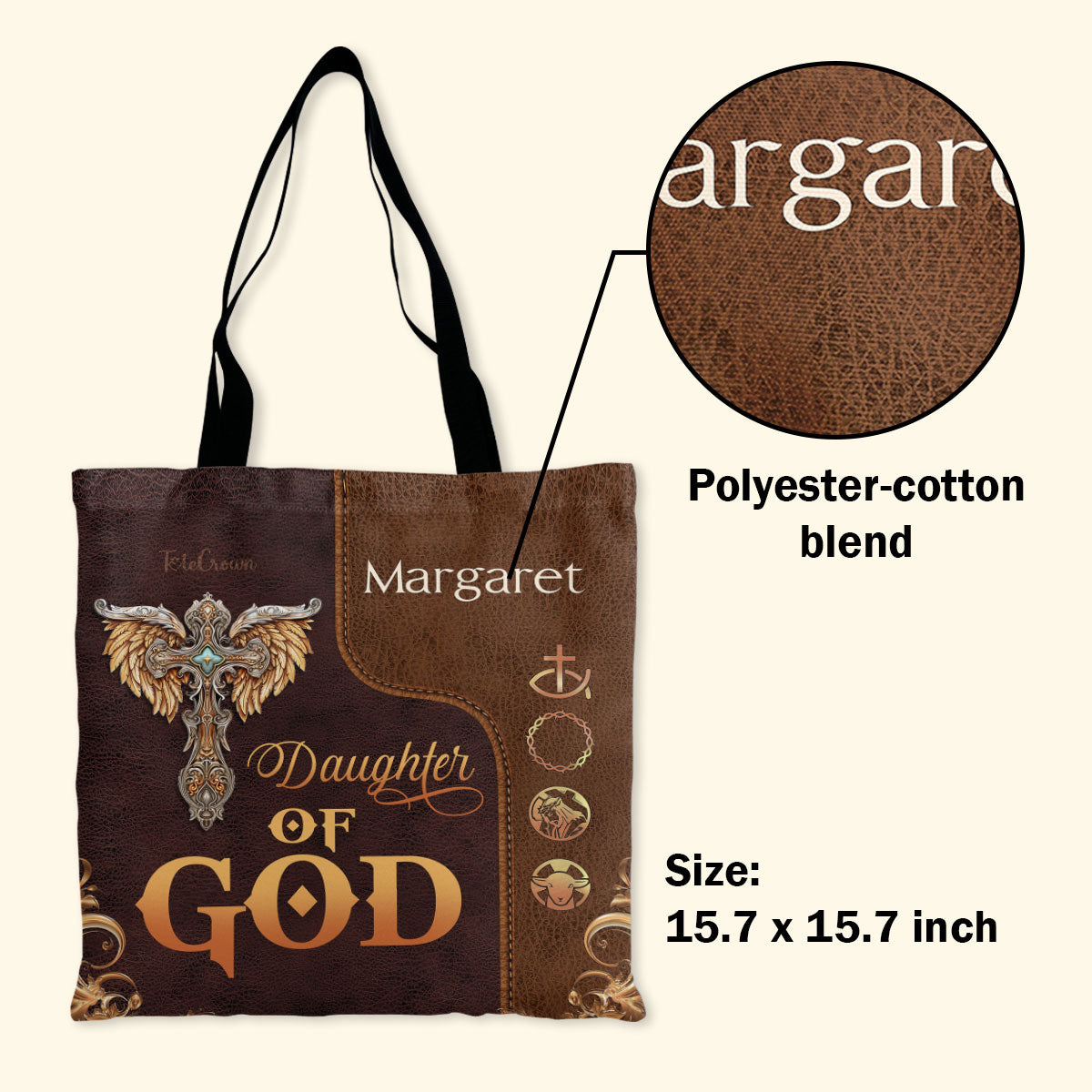 Daughter Of God  - Personalized Tote Bag TCM09