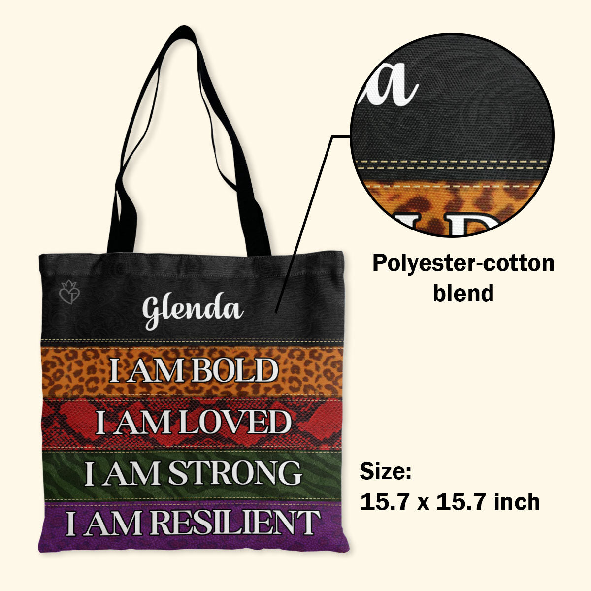 I Am Bold - Personalized Tote Bag TCH08