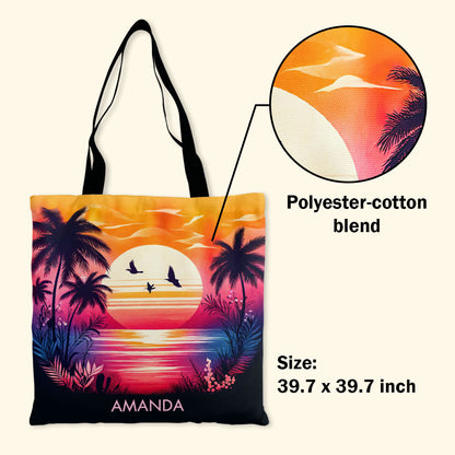 Summer Sunset Dream - Personalized Tote Bag TCTBHN38