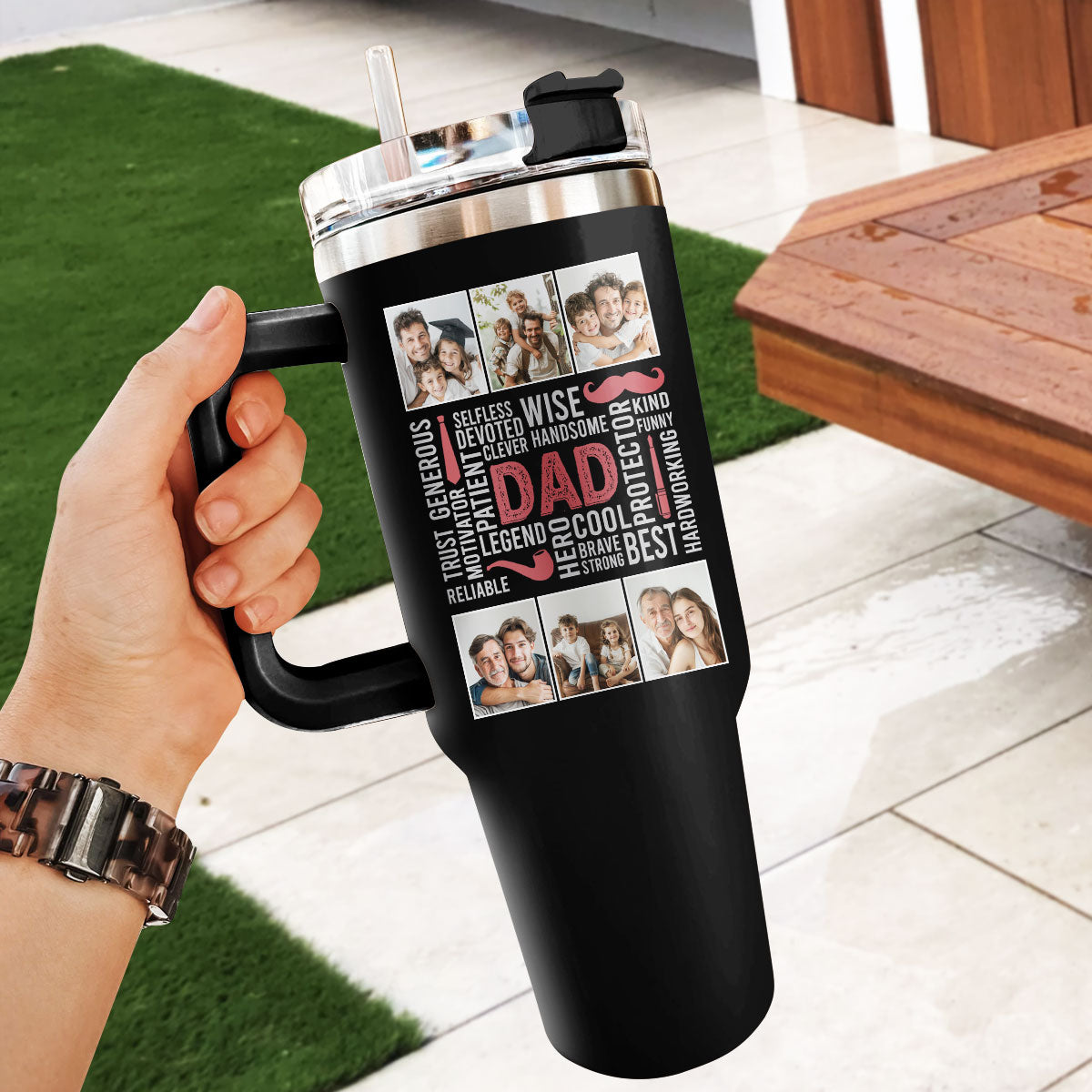 Dad Hero Handsome 20oz, 30oz, 40oz Personalized Tumbler TCSSTT44