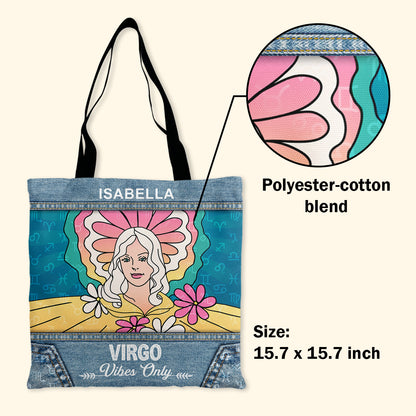 Horoscope Vibes Only - Personalized Tote Bag TCTBT80