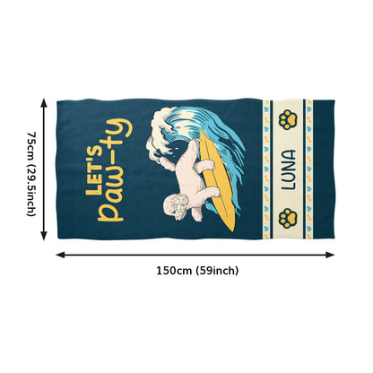 Let's Paw-ty - Personalized Beach Towel TCBTHN31