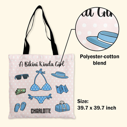 A Bikini Kinda Girl - Personalized Tote Bag TCTBHN43