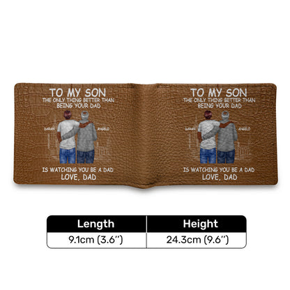 To My Son - Personalized Folded Wallet For Men TCLFWN40