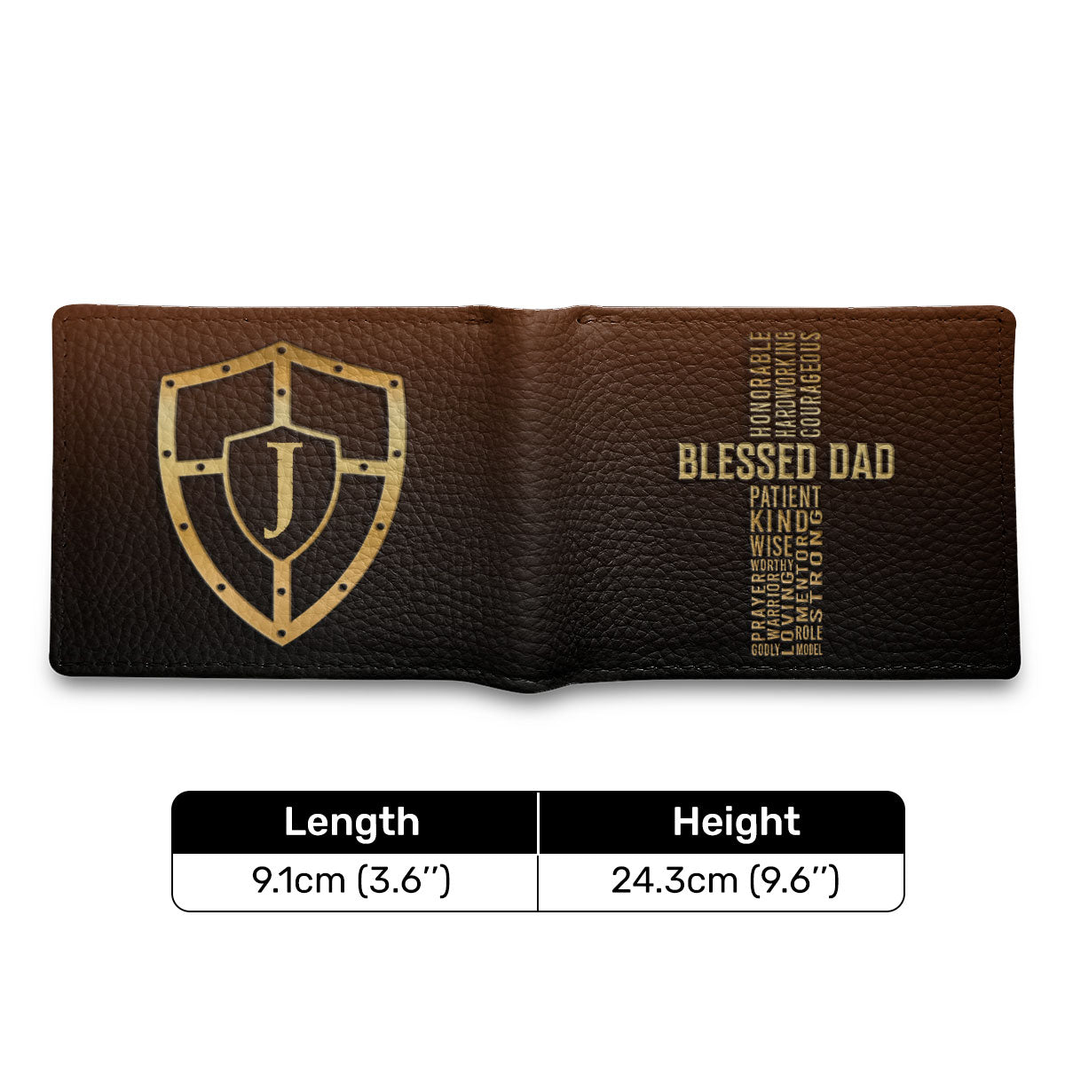 Blessed Dad - Personalized Folded Wallet For Men TCLFWHA15