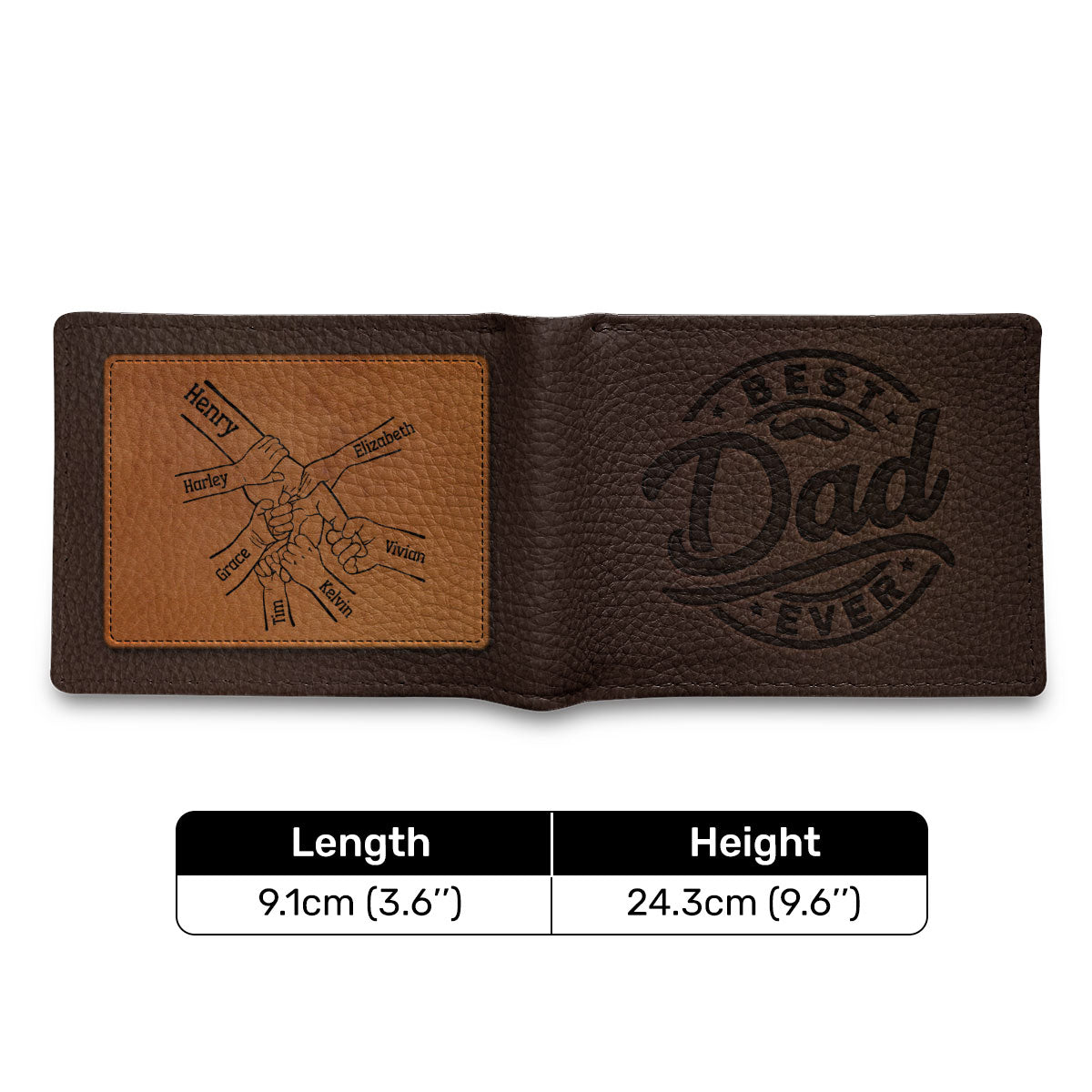 Best Dad Ever - Personalized Folded Wallet For Men TCLFWHN26