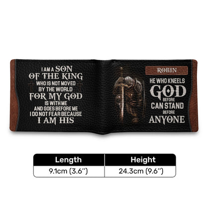 Son Of The King - Personalized Folded Wallet For Men TCLFWM1028