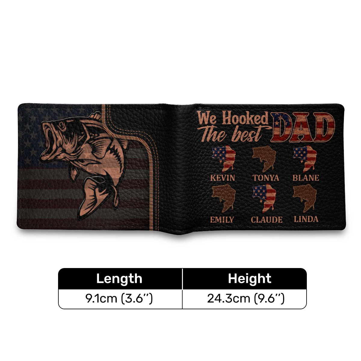 We Hooked The Best Dad - Personalized Folded Wallet For Men TCLFWM1025