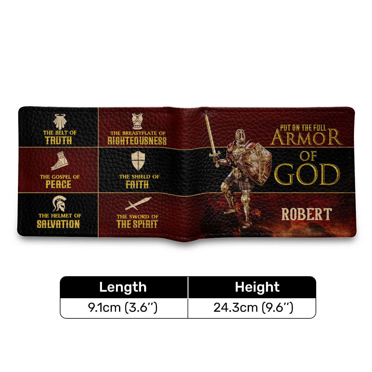 Armor Of God - Personalized Folded Wallet For Men TCLFWM1029