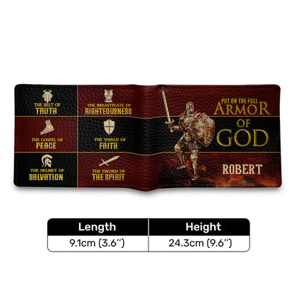 Armor Of God - Personalized Folded Wallet For Men TCLFWM1029