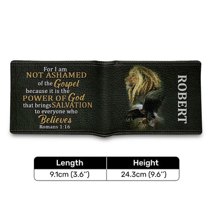 Not Ashamed Of The Gospel - Personalized Folded Wallet For Men TCLFWM1031