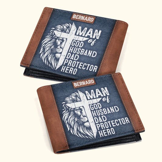 Man Of God - Personalized Folded Wallet For Men TCLFWN37