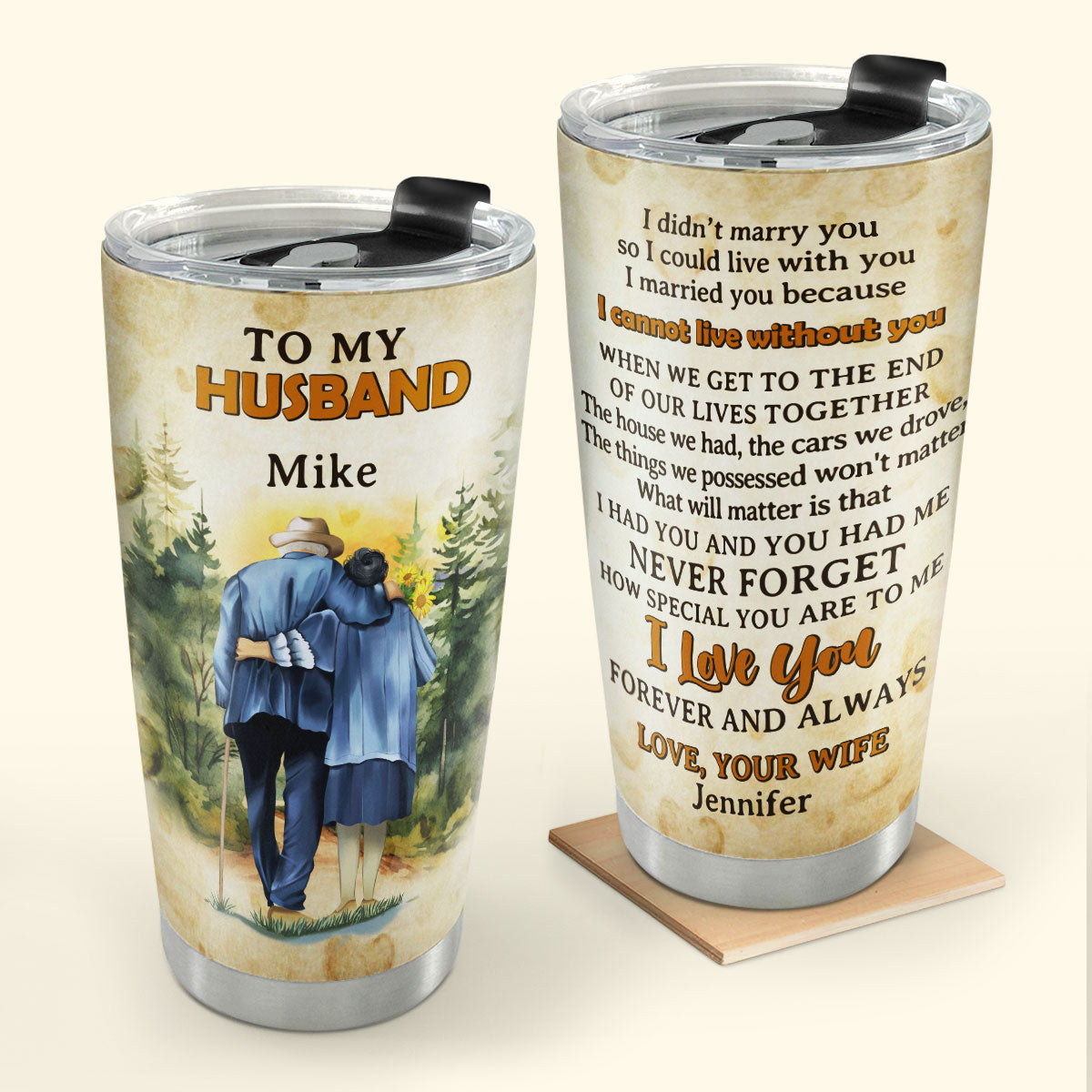 To My Husband 20oz, 30oz, 40oz Personalized Tumbler TCSSTHN10