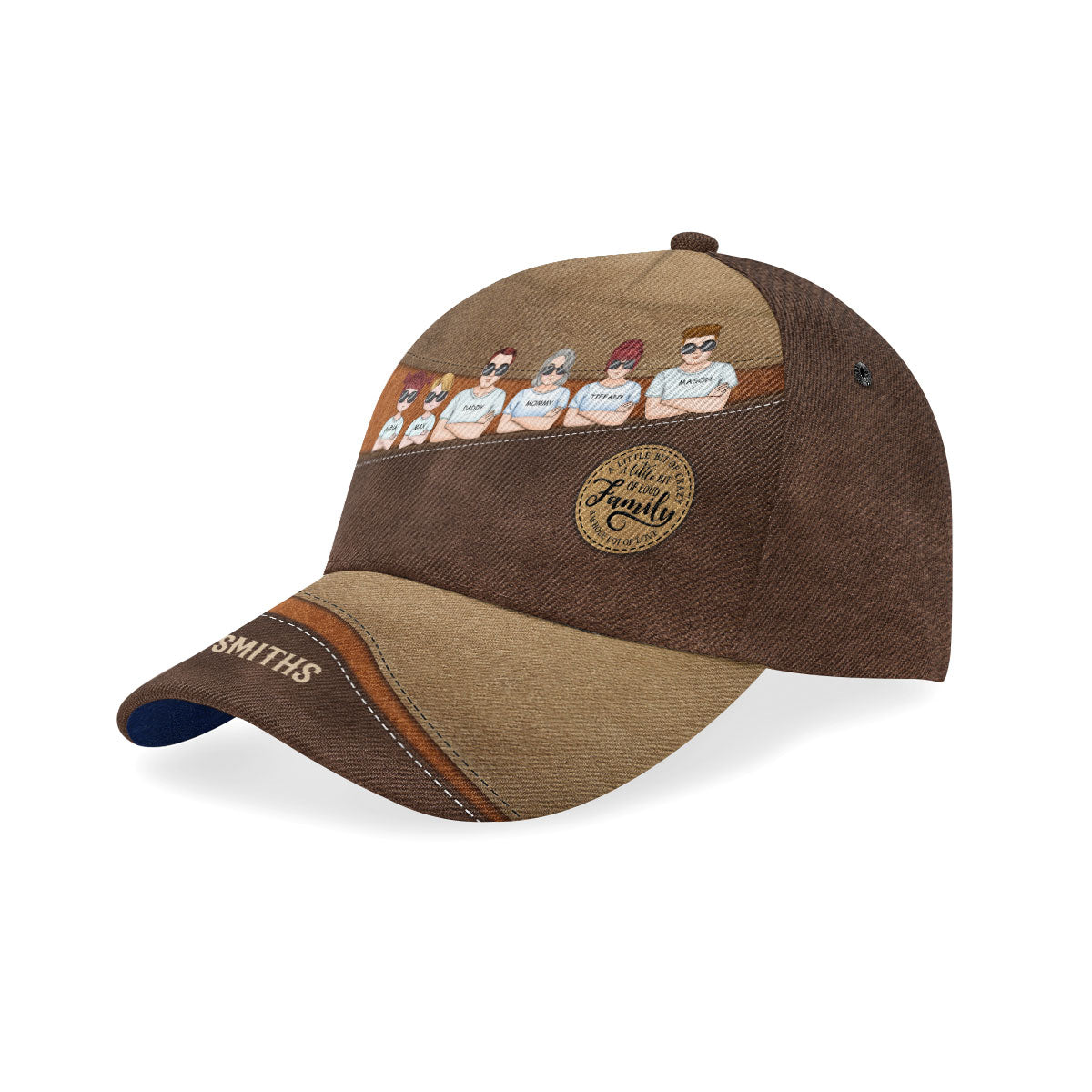 Family A Little Bit Crazy - Personalized Classic Cap TCCCN42