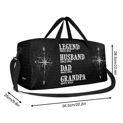 Legend Husband Dad Grandpa - Minimalist Duffle Bag TCMDBN52