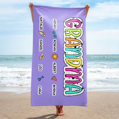 Grandma Sun - Personalized Beach Towel TCBTN45