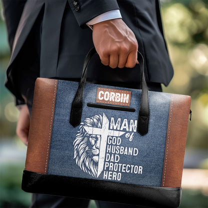 Man Of God - Personalized Men Briefcase TCMLBN37