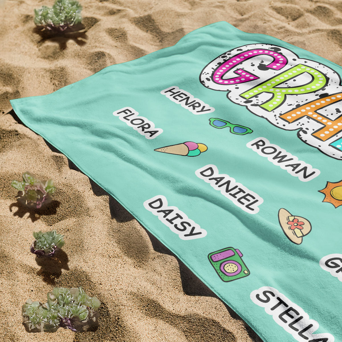 Grandma Sun - Personalized Beach Towel TCBTN45